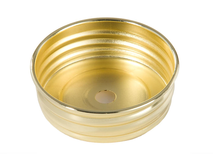 Heavy, Brass Plated Steel Mason Jar Lid Adapter, 2-11/16" Dia. (20052)