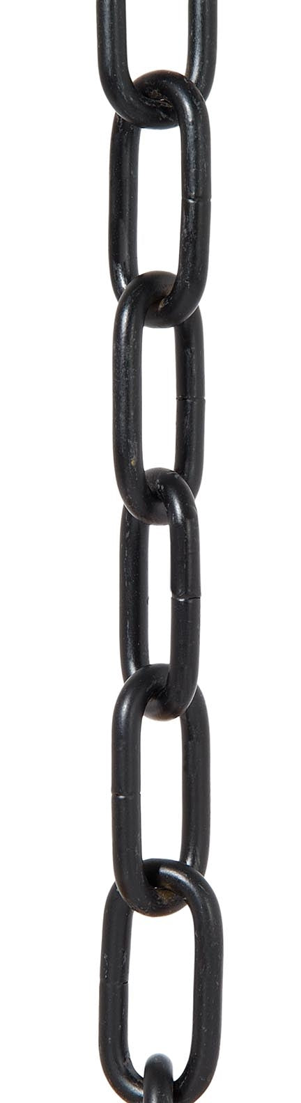 Heavy Duty 0 Gauge Satin Black Finish Steel Oval Chain