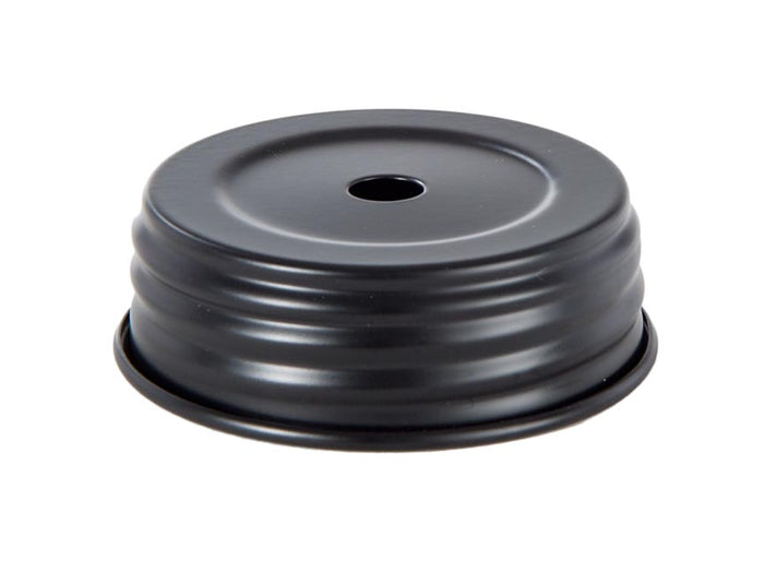 Heavy Steel, Satin Black Mason Jar Lid Adapter, 2-11/16" Dia. (20053)
