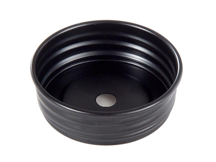 Heavy Steel, Satin Black Mason Jar Lid Adapter, 2-11/16" Dia. (20053)
