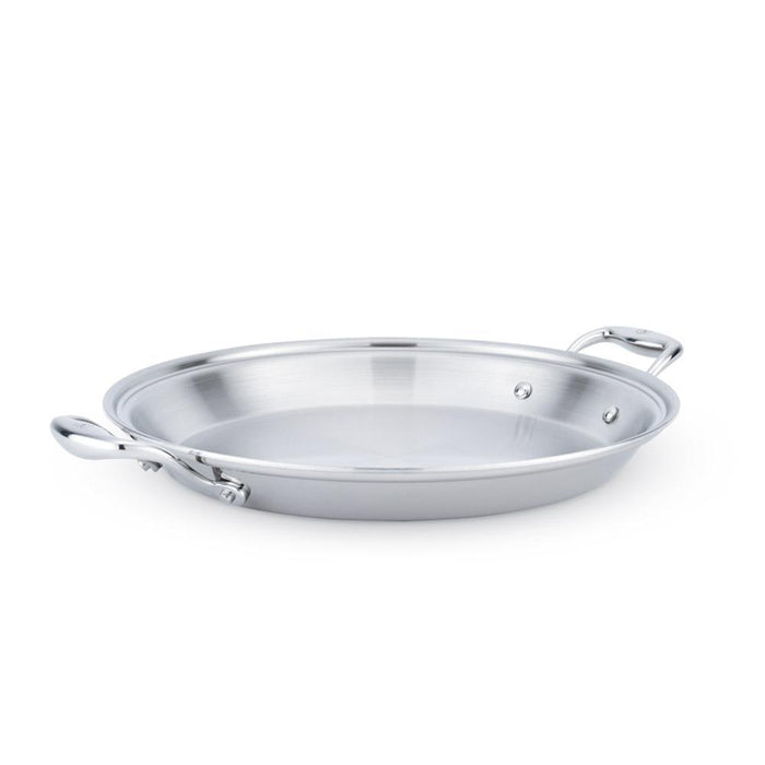 Heritage Steel 5-ply Stainless 13.5″ Paella Pan displayed on a white background