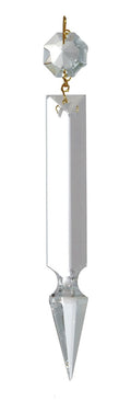 High Quality Crystal Spear, your choice of size and brass or nickel pins