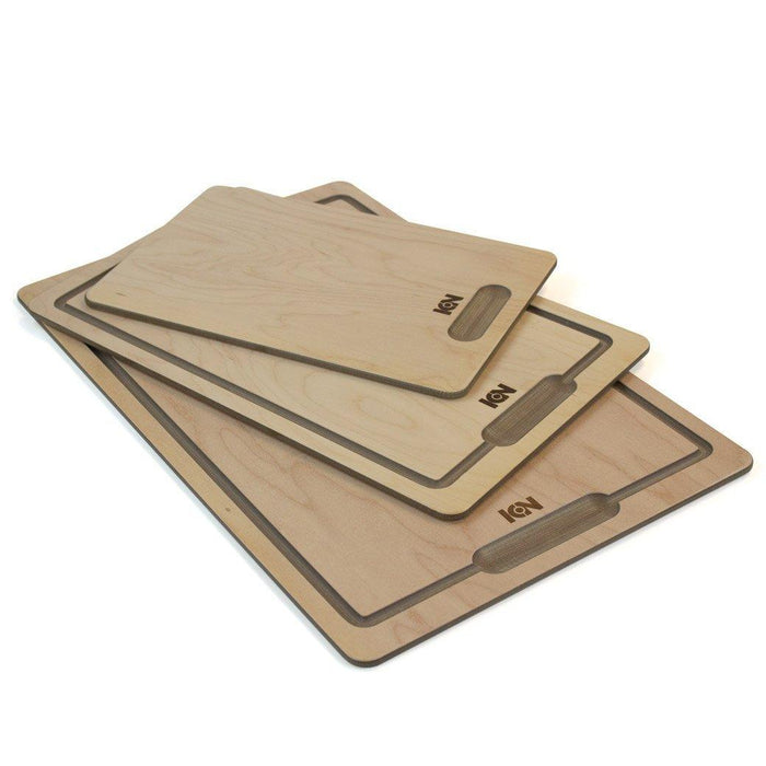 ICON 3 Piece Cutting Board Set displayed on a white background