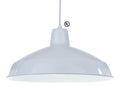 - DISCONTINUED - Industrial Style Metal Light Shade Pendant with White Finish