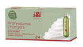 Box of isi Professional Chargers with a green bottle on a white background