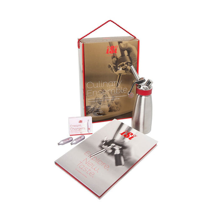 iSi Infusers & Whipped Cream iSi Culinary Ensemble with Gourmet Whip and Accessories displayed on a white background