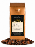 1 lb Coffee bag labeled 'Butter Pecan' by J.L. Hufford with coffee beans and pecans on a white background
