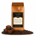 1 lb J.L. Hufford Chocolate Fudge Coffee bag with coffee beans and blocks of chocolate fudge in front displayed on a white background