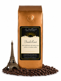 1 lb Espresso Bold coffee beans bag with coffee beans and the Eiffel tower in front displayed on a white background
