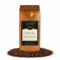 1 lb J.L. Hufford Mocha Java coffee bag with coffee beans and mocha powder on a white background