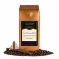 1 lb J.L. Hufford San Francisco Blend Coffee with coffee beans and San Francisco bridge in front displayed on a white background
