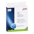 Jura coffee machine cleaning tablets packaging with blue and white design
