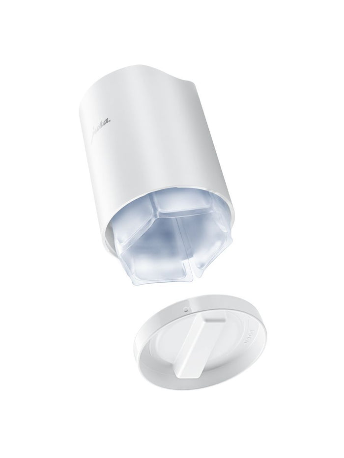White Jura Glacette apart displayed on a white background