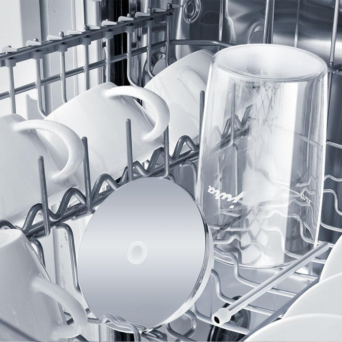 .5 liter Jura Glass Milk Container placed in dishwasher
