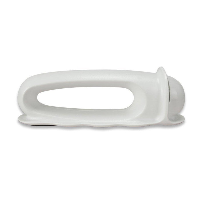 KAI white Handheld Serrated Knife Sharpener displayed on a white background