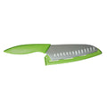 Kai My First Knife 5.25″ w/ Sheath (Green) displayed on a white background