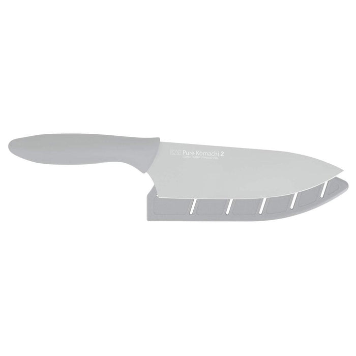Kai Pure Komachi2 Chef's 6″ w/Sheath (Light Grey) displayed on a white background