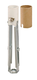 Keyless, Porcelain Adjustable Candelabra Candle Socket, Adjusts From 4 11/16" Up To 6"