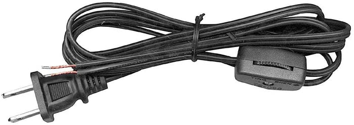 Keyless Table Lamp Wiring Kit with Plastic Socket and Rotary Switch Lamp Cord