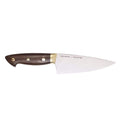 6 inch KRAMER by ZWILLING 2.0 Carbon Steel Chef's Knife displayed horizontally on a white background