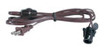Lamp Cord - Wire Sets with In-line Switch and Candelabra Socket, CHOICE OF 2 COLORS
