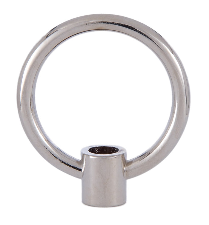 Large 2 Inch Cast Loop with Nickel Plating