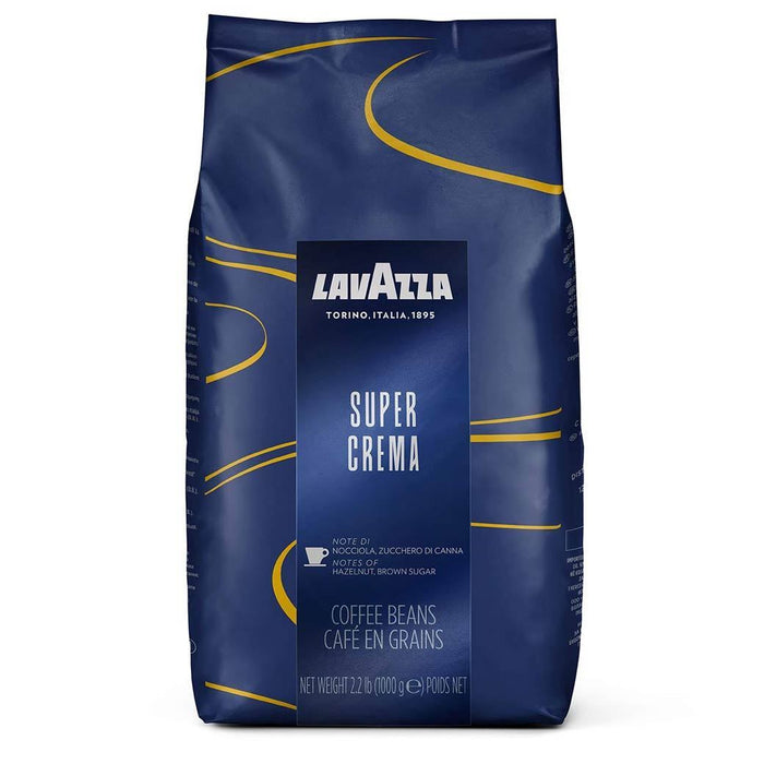 2.2 lb Lavazza Super Crema coffee beans packaging on a white background