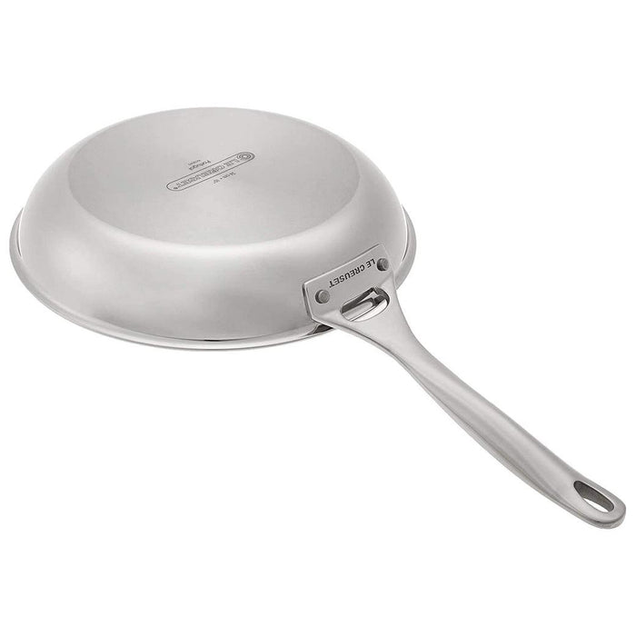 Bottom view of Le Creuset Nonstick Fry Pan displayed on a white background