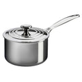 Le Creuset 2 Qt. Stainless Steel Saucepan with Lid displayed on a white background