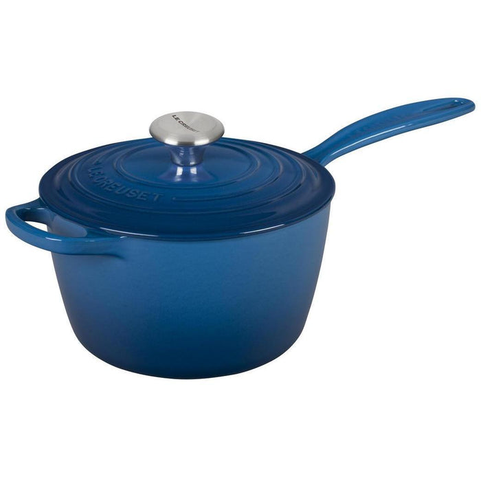 Marseille Le Creuset 2.25 Qt. Signature Saucepan with lid displayed on a white background