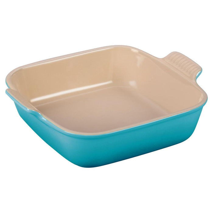 Caribbean Le Creuset 3 qt Heritage Square Dish displayed on a white background