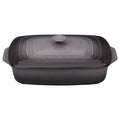 Oyster Le Creuset 3.5 qt. Covered Rectangular Casserole displayed on a white background