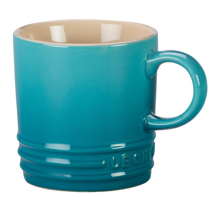 3 oz. Caribbean Le Creuset Stoneware Espresso Mug displayed on a white background
