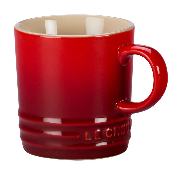 3 oz. Cerise Le Creuset Stoneware Espresso Mug displayed on a white background