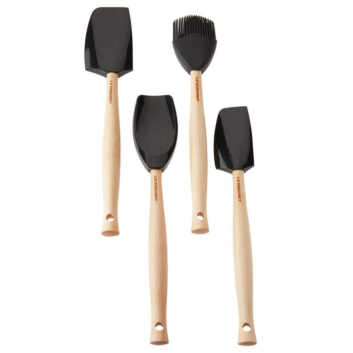 Licorice Le Creuset Craft Series 5-Piece Utensil Set displayed vertically on a white background