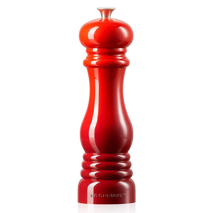 Cerise Le Creuset Salt Mill displayed on a white background