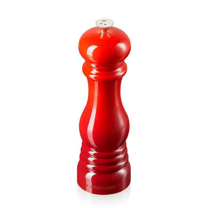 Cerise Le Creuset Salt Mill displayed on a white background