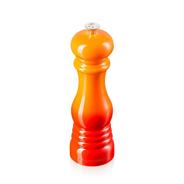Flame Le Creuset Salt Mill displayed on a white background