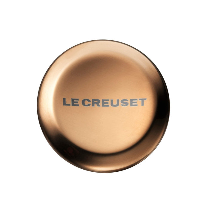 Top view of Le Creuset Signature Copper Knob displayed on a white background