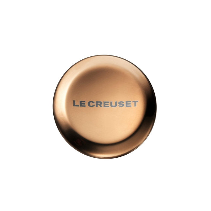 Top view of Le Creuset Signature Copper Knob displayed on a white background