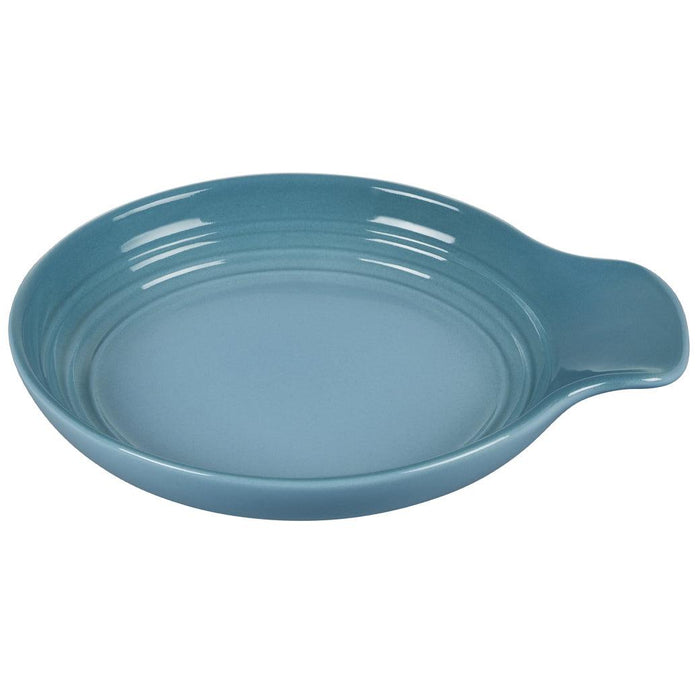 Caribbean Le Creuset Signature Stoneware Spoon Rest, 6″ displayed on a white background