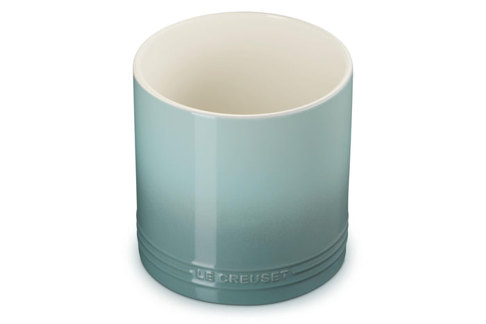 Sea Salt Le Creuset Stoneware 2.7 Qt. Utensil Crock displayed on a white background