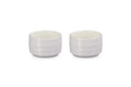 Set of two shallot Le Creuset stoneware round ramekin straight wall on a white background