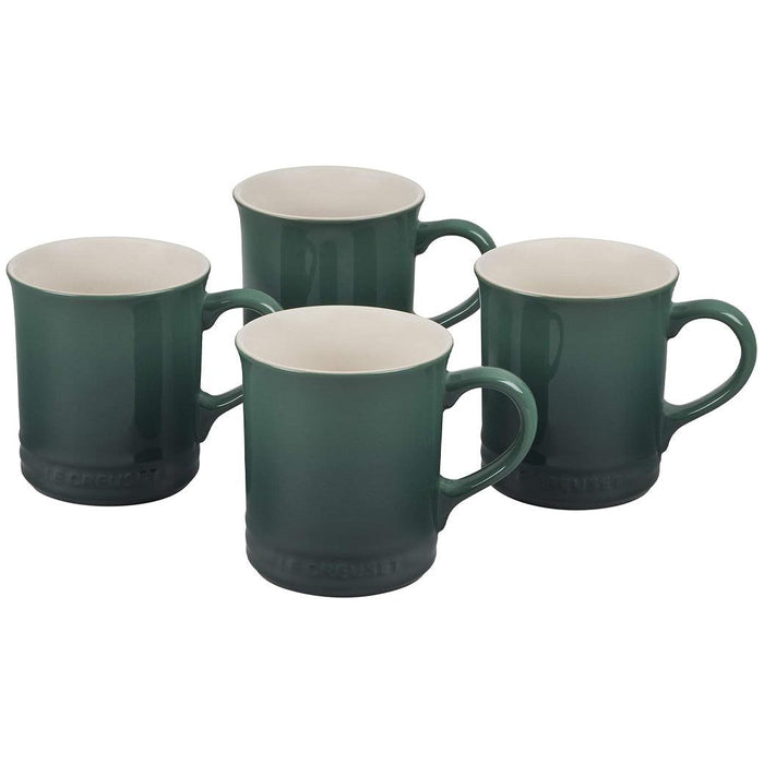 Artichaut Le Creuset Stoneware Set of 4 (14 oz.) Mugs displayed on a white background