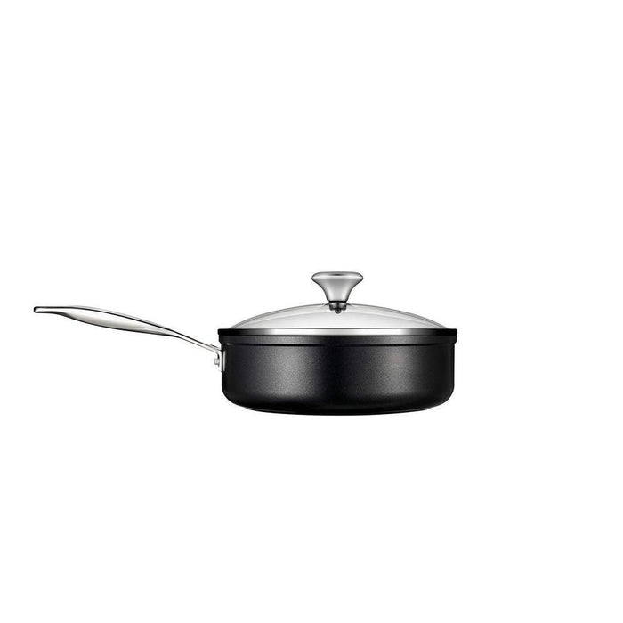 Side view of Le Creuset Toughened Nonstick PRO 3.5 qt. Sauté Pan with Glass Lid