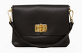Leather clutch/crossbody purse with bamboo clasp