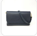 Leather Crossbody Clutch, Camel