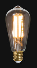 LED Vintage Style Light Bulb, ST64, Medium Size (E26) Squirrel Cage Filament