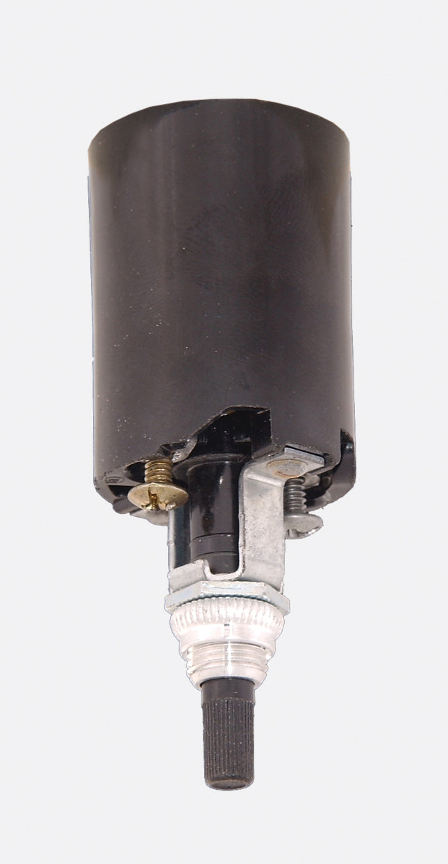 Leviton Brand High Heat Bakelite Socket Fixture with Bottom Turn Knob Switch