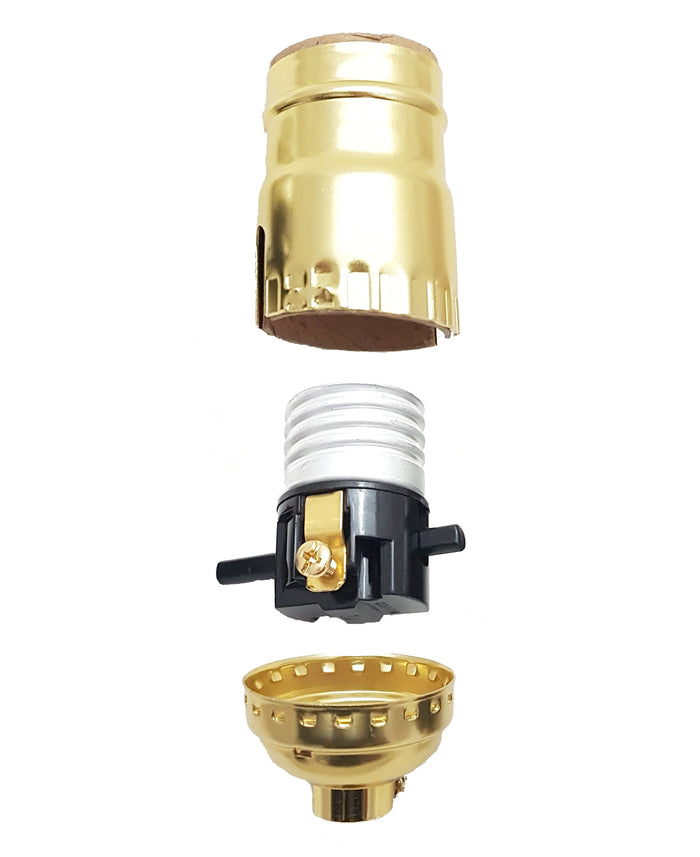 Make-a-Lamp Socket Kit With Brass Flange
